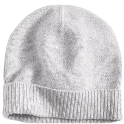 Charter Club 100% Cashmere Cuffed Beanie in Ice Gray Heather