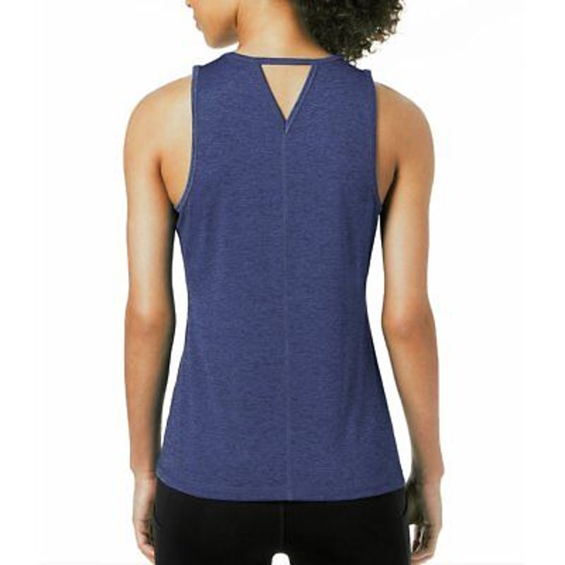 Ideology Serenity Navy Blue Halter Tank Top, Keyhole Detail, Size 1X, NWT!