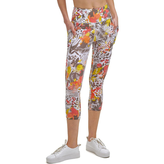 Calvin Klein Printed High-Waist Crop Leggings Waikiki