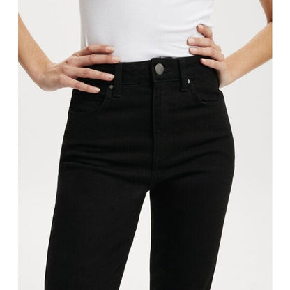 COTTON ON Juniors Stretch Mom Jeans in Black