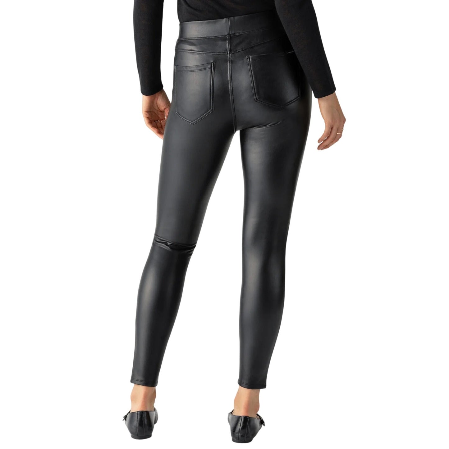 Sanctuary Women's Runway Semi High Rise Legging in Slick Black