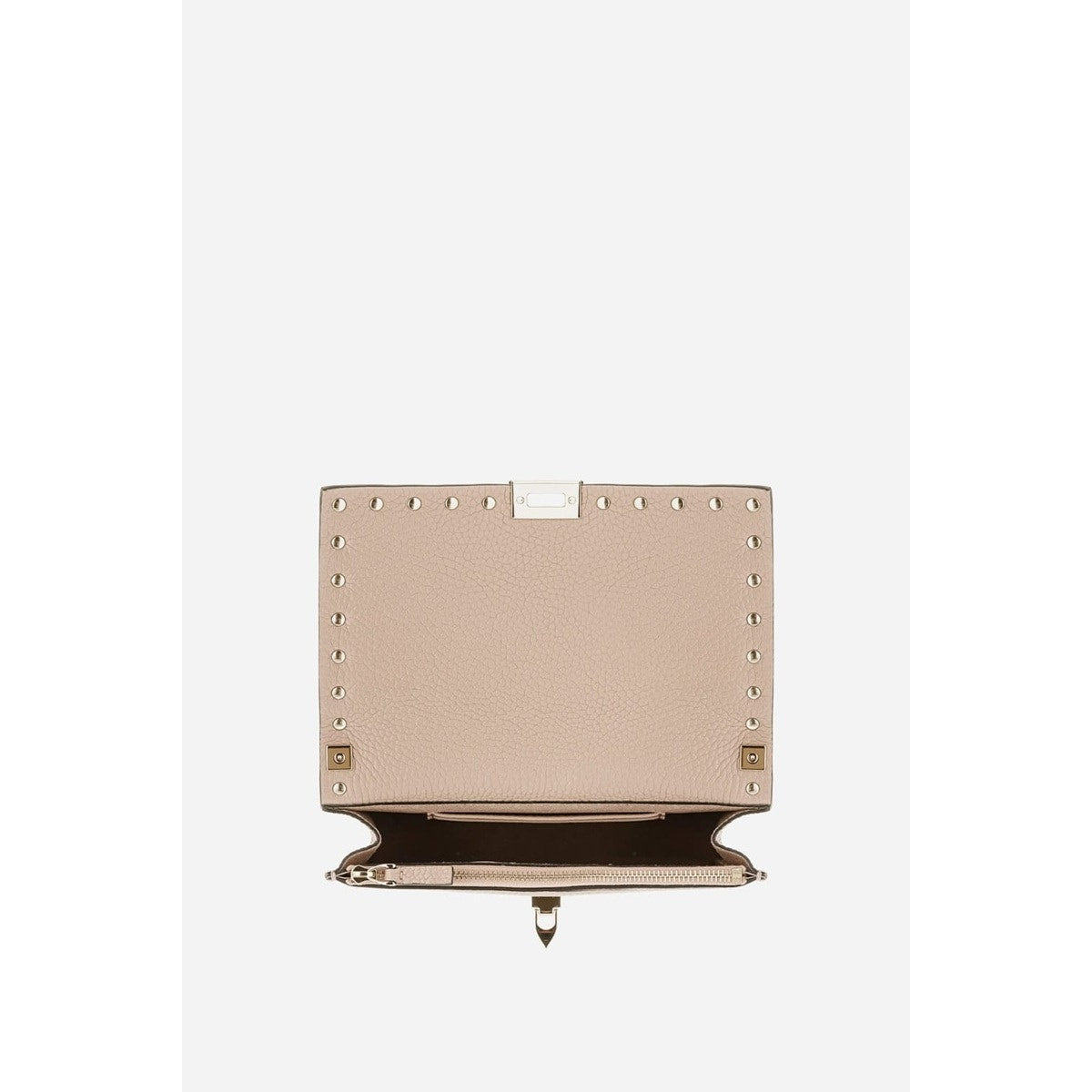 Valentino Rockstud Mini flap Bag In Beige