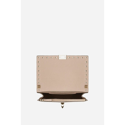 Valentino Rockstud Mini flap Bag In Beige