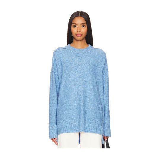 Free People Phoebe Pullover in Waterfall Heather Blue