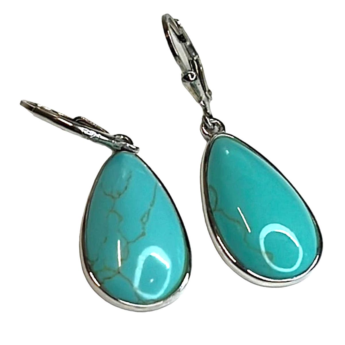 R. H. Macy Sterling Silver & Turquoise Teardrop Earrings, NWT!