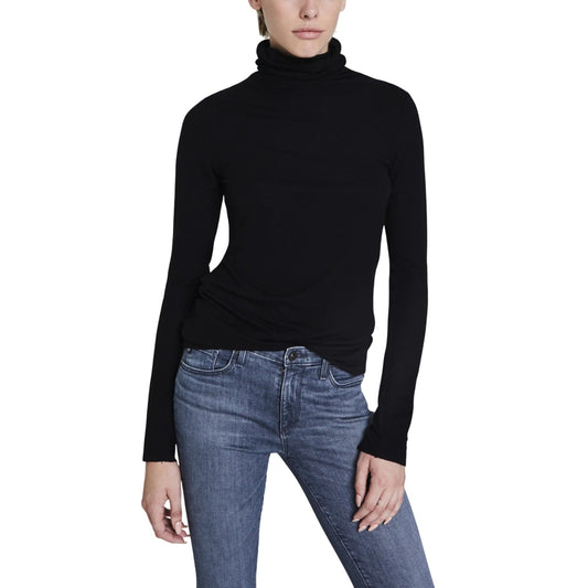 AG Jeans Women's "Chels" Slim Turtleneck in Black, Size XL