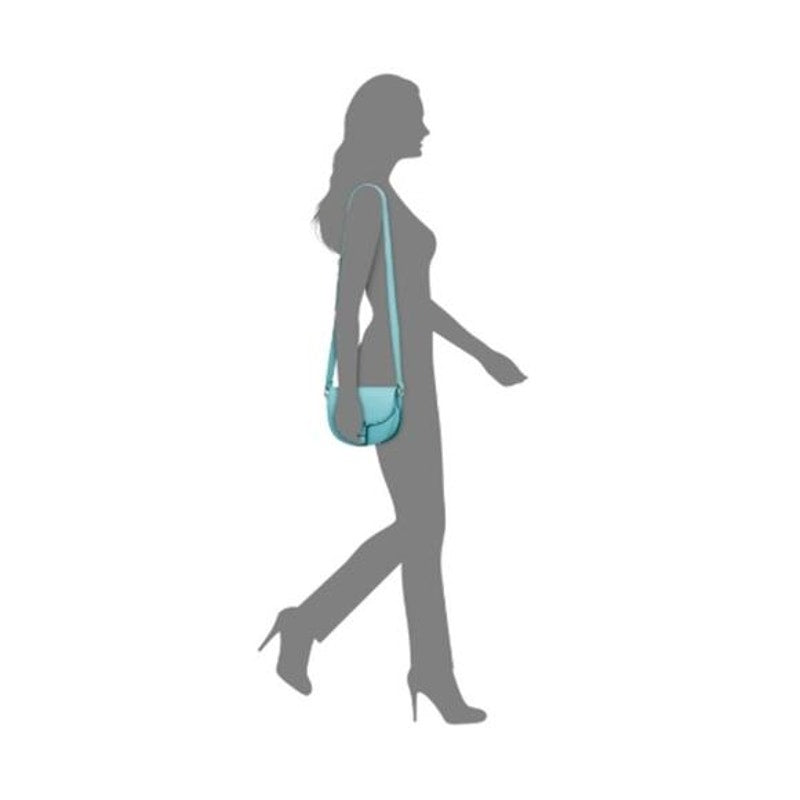On 34th Women's "Holmme" Saddle Crossbody Bag in Sea Spray Blue