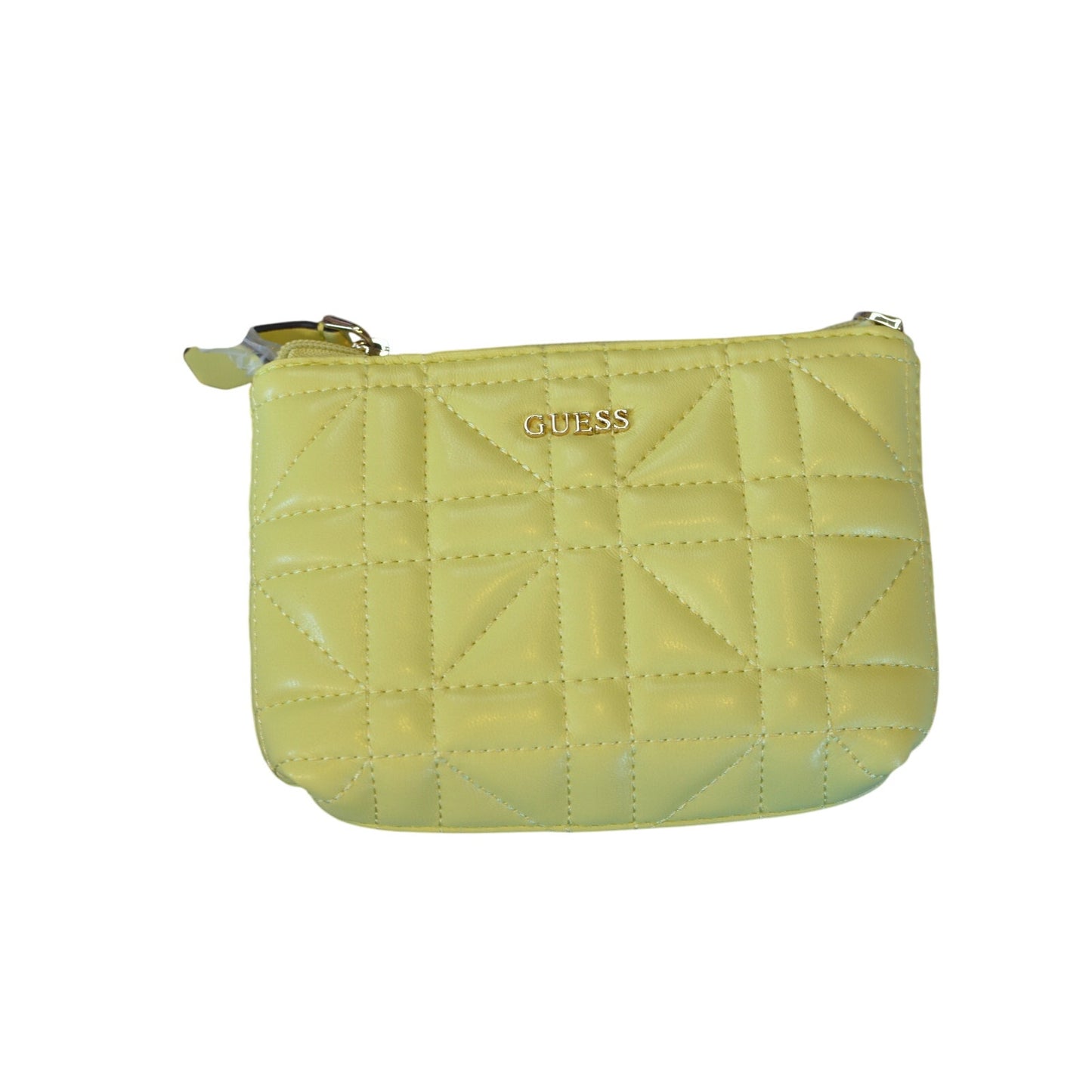 Guess Women's Metallic "Latona" Mini Tote Bag in Chartreuse Green