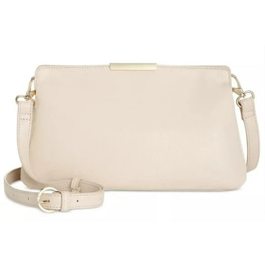 On 34th Women's "Redelle" Small Faux Leather Crossbody Bag in Travertine Cream
