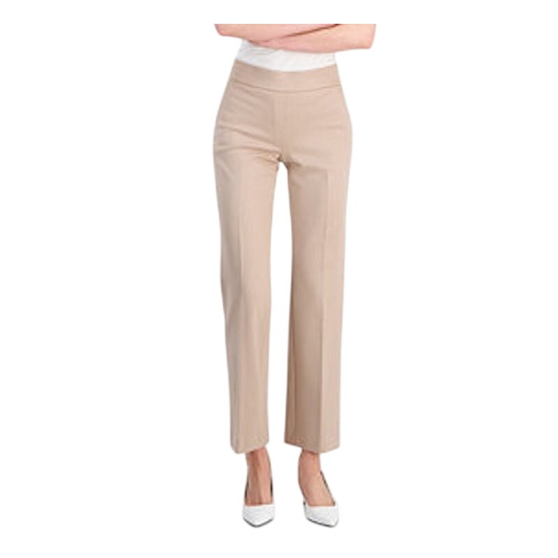 Anne Klein Women's Straight-Leg Pull-On Pants in Latte Tan