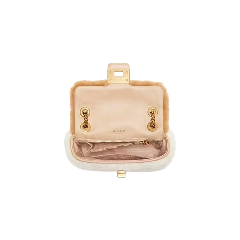 Kate Spade Evelyn Faux Shearling Small Shoulder Crossbody
