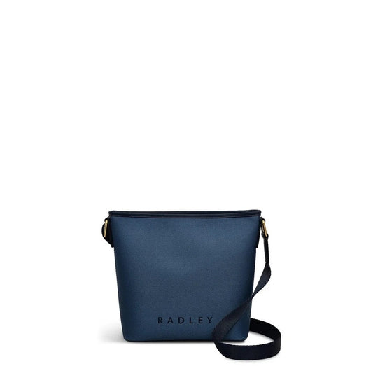 Addison Row Responsible Medium Ziptop Cross Body Bag In Open Blue