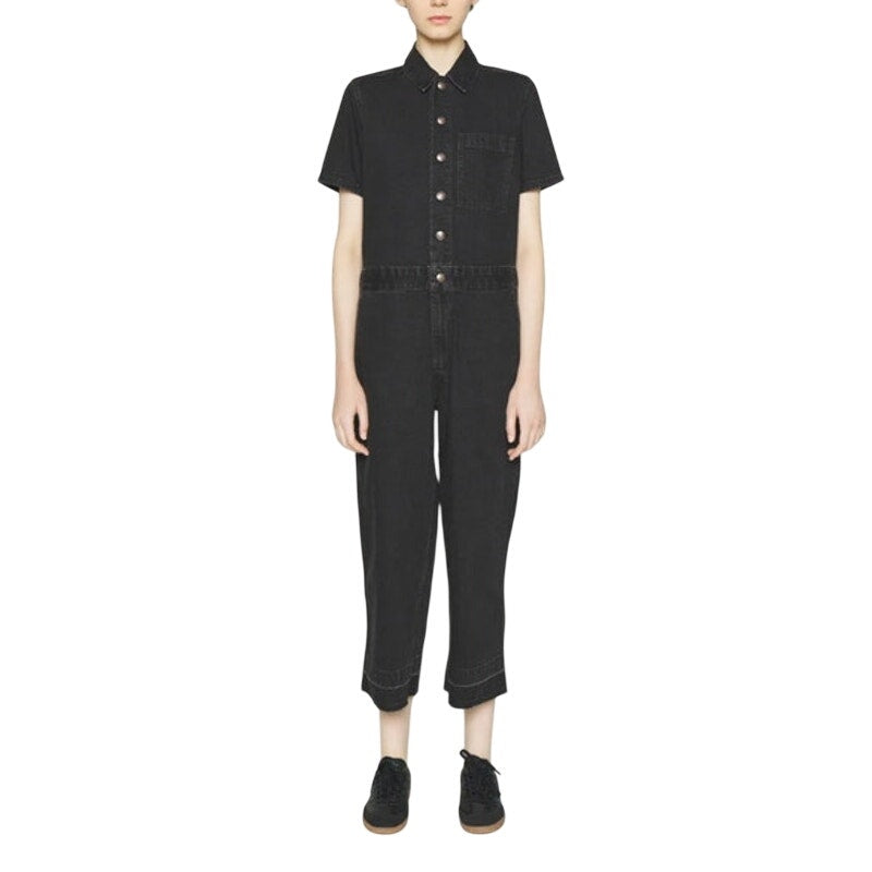 Levi's Women's Black Cotton Short Sleeve Jumpsuit "So Far So Good"