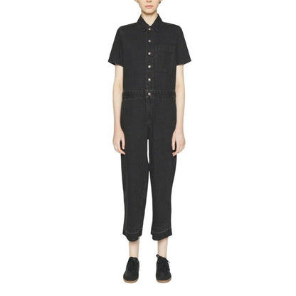 Levi's Women's Black Cotton Short Sleeve Jumpsuit "So Far So Good"