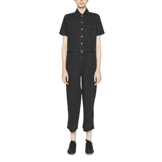 Levi's Women's Black Cotton Short Sleeve Jumpsuit "So Far So Good"