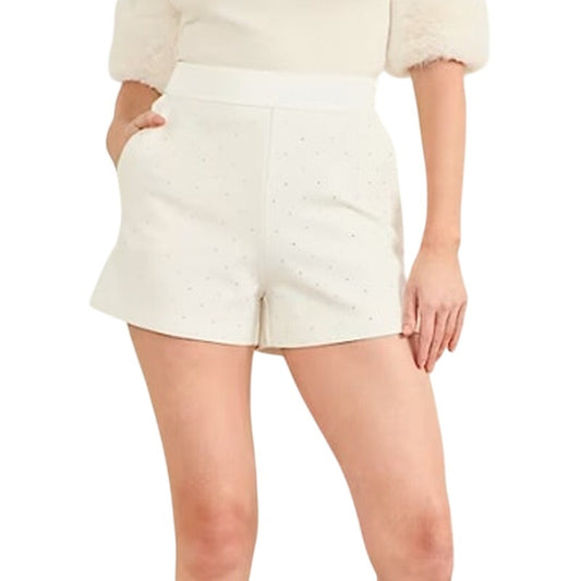 Marciano by GUESS Women's White Embellished Shimmy Shorts