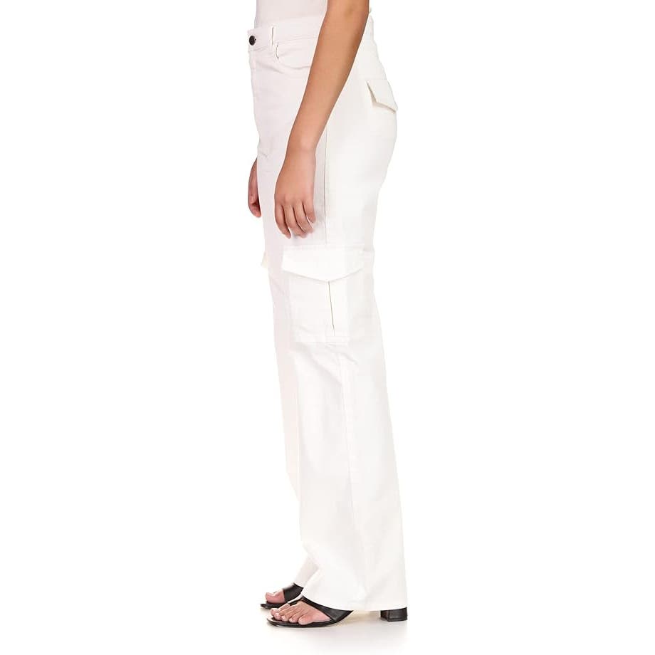 Sanctuary Flashback Cargo Pants In Cream, Size 26