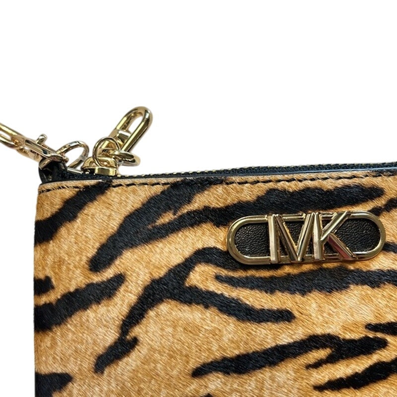MICHAEL KORS Animal Print Calf Hair Parker Key Card Holder