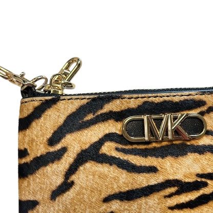 MICHAEL KORS Animal Print Calf Hair Parker Key Card Holder