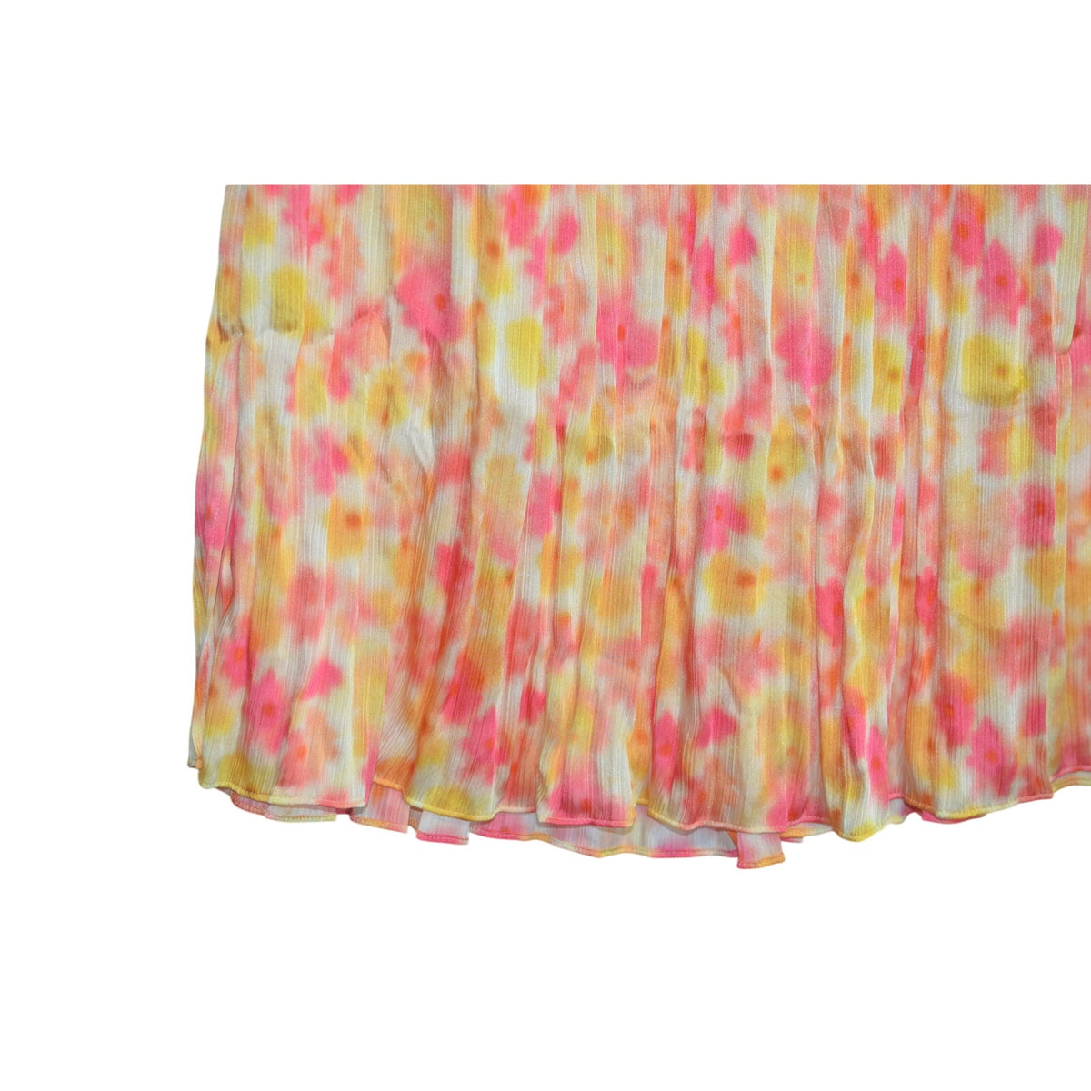 HUGO BOSS Women's Printed Pleated Maxi Skirt in Yellow Pink Floral