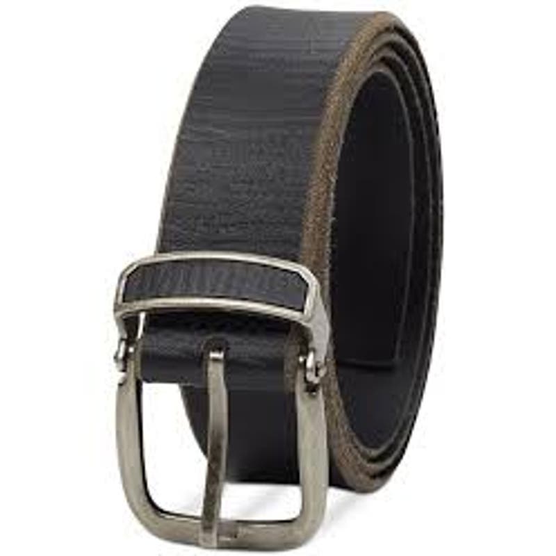 INC INTERNATIONAL CONCEPTS TEXTURED LEATHER BELT BLACK, Size Large