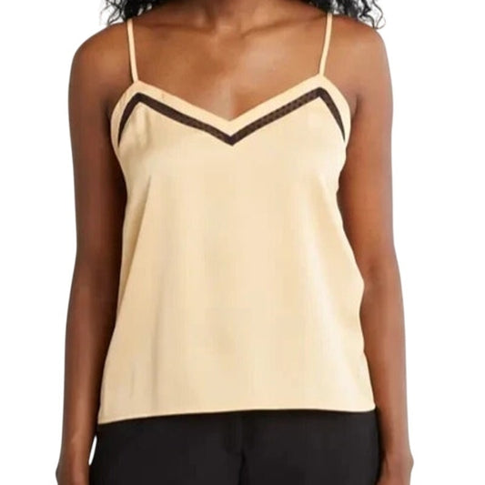 Hugo Boss Women's Sleeveless "Berice" Lace-Trim Top in Pale Orange