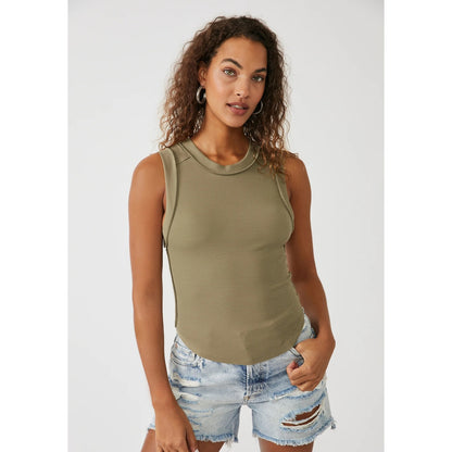 Free People Ladies Kate Tee In Willow Green