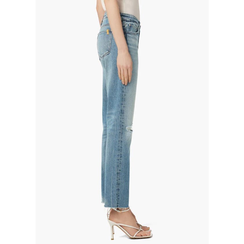 Joe’s Jeans Women’s Distressed Blue The Lara Straight-Leg Cigarette Ankle Jeans