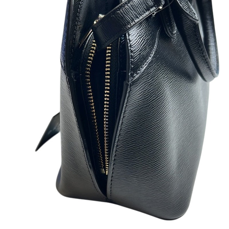 DKNY Black Leather “Bobi” Satchel Bag w/ Blue Keyring, Removable Strap, NWT!