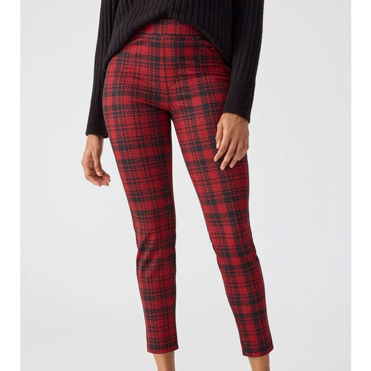 Sanctuary Ladies Runway Semi High Rise Legging In Scarlett Plaid