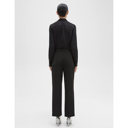 THEORY Treeca 4K Pull-On Pant in Double-Knit Jersey Black