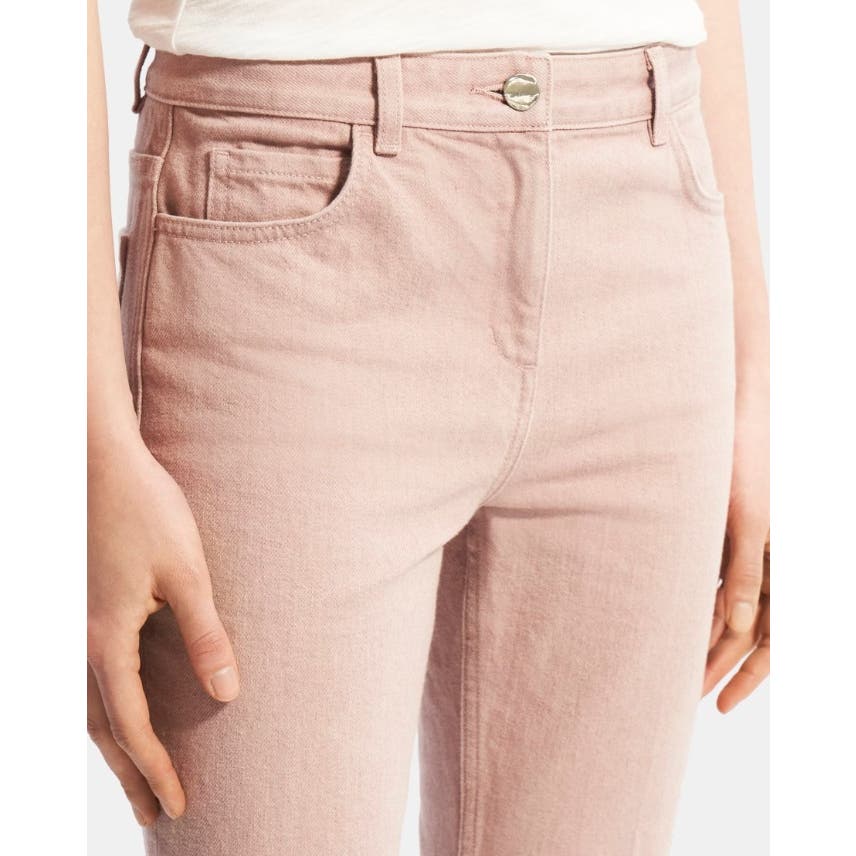 Theory Ladies 5-Pocket Flare Jean in Dyed Denim Blush, Size 27