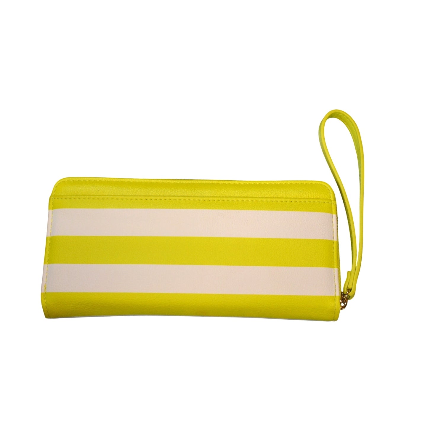 On 34th Women's "Angii" Zip Around Wristlet Wallet in Striped Yellow & White