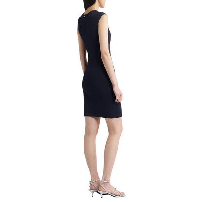 Hugo Boss Orange Forberts Rib Body-Con Dress in Dark Navy Blue