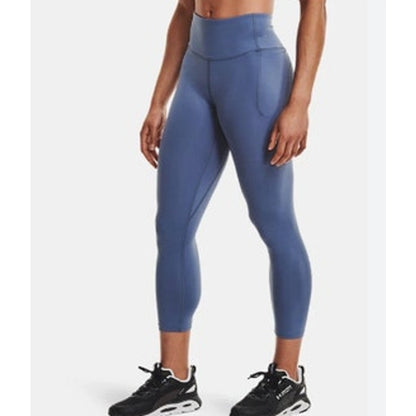 Under Armour Light Blue Cropped Leggings w/ Pockets, High Waisted