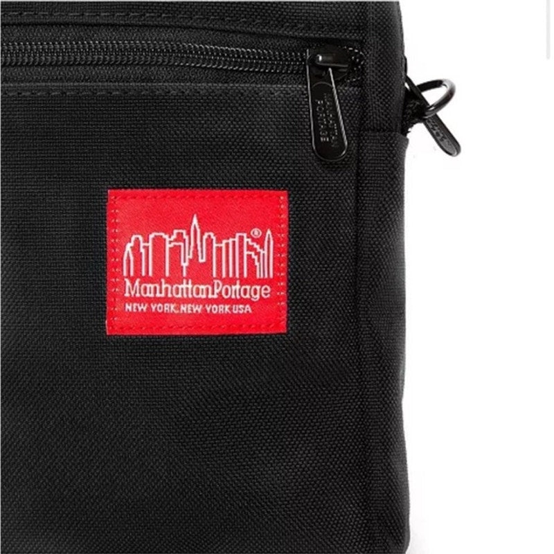 Manhattan Portage Signature "Emblem City Lights" Crossbody Bag in Black