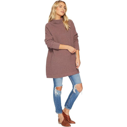 Free People  Ottoman Slouchy Tunic Sweater Nutmeg