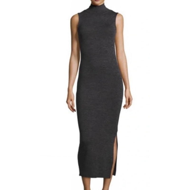 French Connection Women's Sleeveless High-Neck Sweeter Sweater Dress in Black