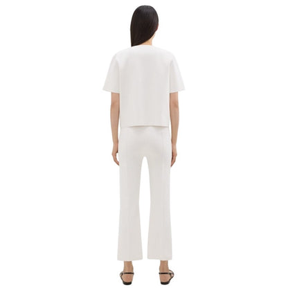 Theory Women's Cropped Flare Pant in Crepe Knit, Size Large