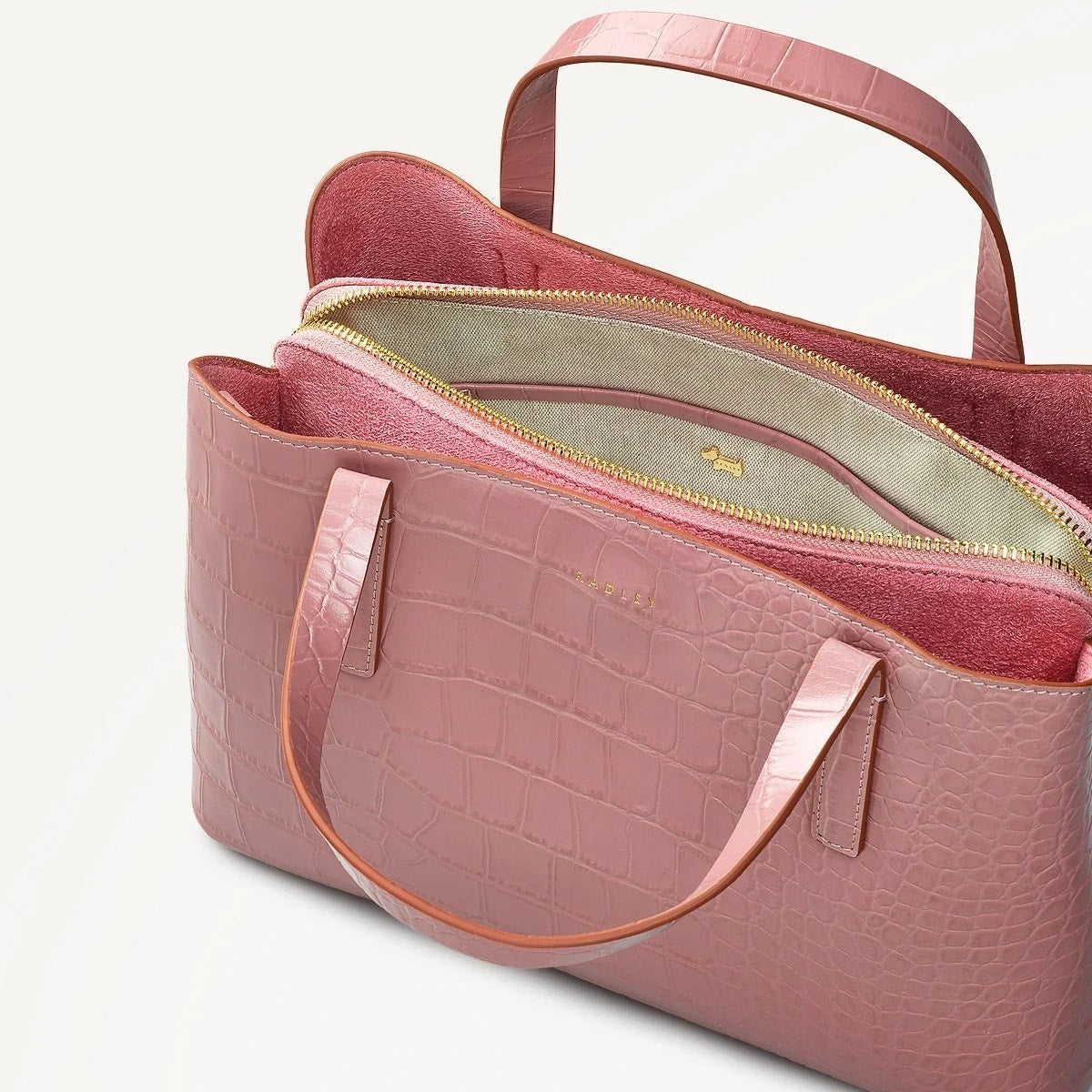 Radley London Dukes Place Medium Ziptop Grab Bag In Pastel Pink