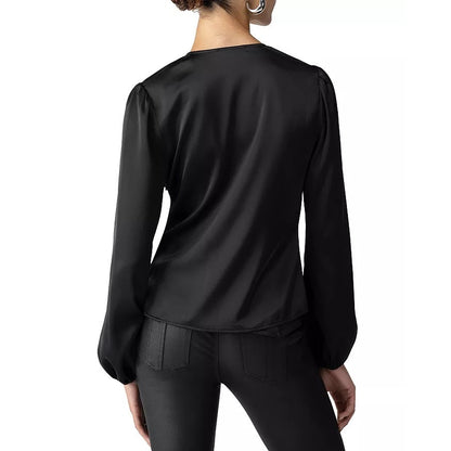 Sanctuary Ladies You're Mine Twist Front Blouse In Black