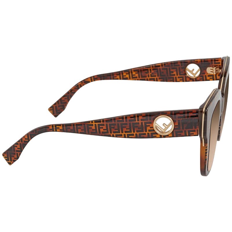 Fendi Brown & Black Havana Sunglasses, “Modern Cat Eye”