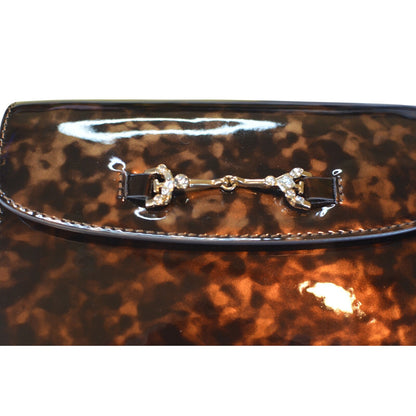 Sam Edelman "Loraine" Small Box Crossbody in Brown Black Tortoise Print