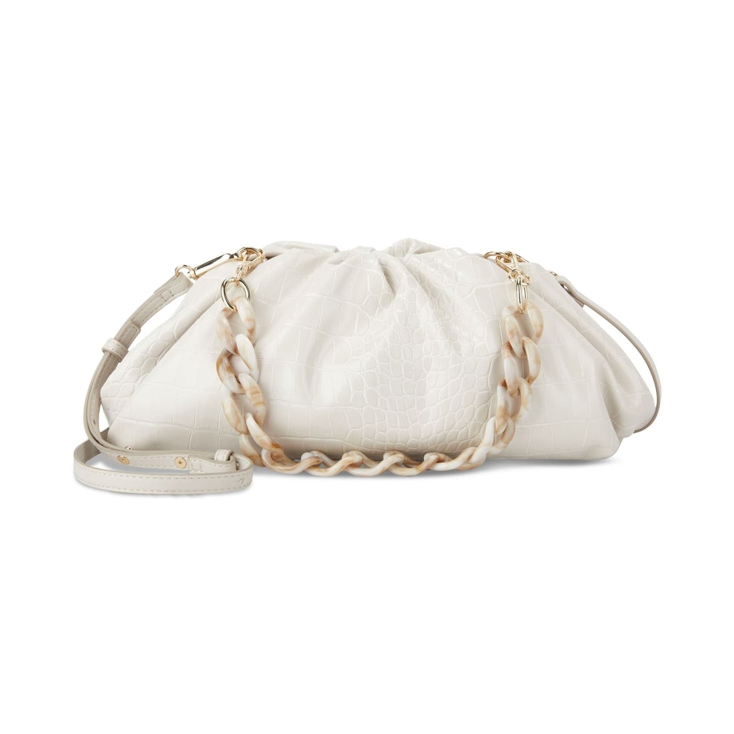 I.N.C. International Concepts KJ Clutch Bone White Croc Embossed Bag