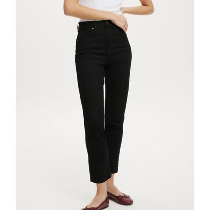 COTTON ON Juniors Stretch Mom Jeans in Black