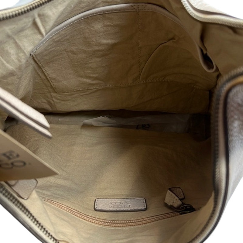 FRYE Light Tan Beige Pebbled Leather Hobo Bag, Flower Eyelet Details, NWT!