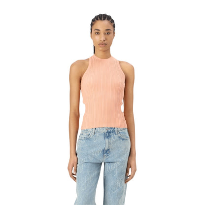 HUGO by Hugo Boss Sarepla Ribbed Sleeveless Top in Bright Orange
