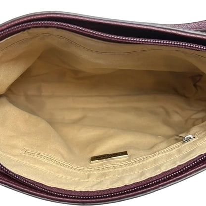 GIANI BERNINI, Quilted EW Leather Crossbody Wine