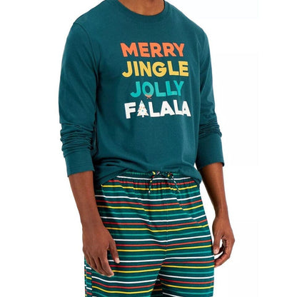 FAMILY PAJAMAS Matching Men’s Merry Jingle Mix It Family Pajama Set Green