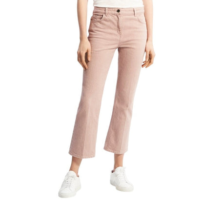 Theory Women's 5-Pocket Flare Jean in Dyed Denim Blush, Size 27